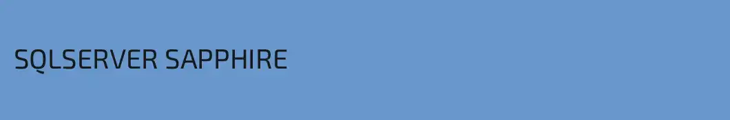 SQLSERVER SAPPHIRE